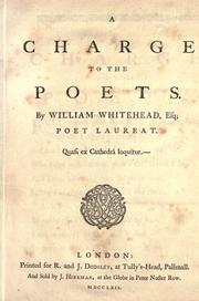 Cover of: A charge to the poets. by Whitehead, William
