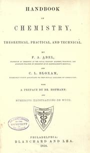 Cover of: Handbook of chemistry by Abel, Frederick Augustus Sir