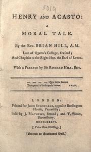 Cover of: Henry and Acasto: a moral tale