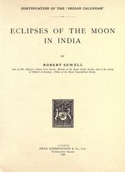 Cover of: Eclipses of the moon in India by Robert Sewell