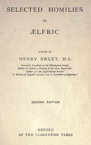 Cover of: Selected homilies of Aelfric