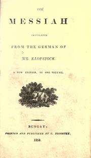 Cover of: The Messiah by Friedrich Gottlieb Klopstock