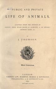 Cover of: Public and private life of animals