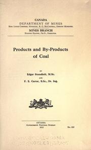 Cover of: Products and by-products of coal