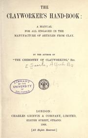 The clayworker's hand-book by Alfred B. Searle