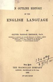 Cover of: An outline history of the English language.