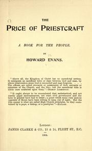 Cover of: The price of priestcraft by Howard Evans