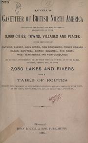 Cover of: Lovell's gazetteer of British North America by 