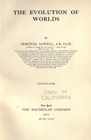 Cover of: The evolution of worlds by Percival Lowell, Percival Lowell