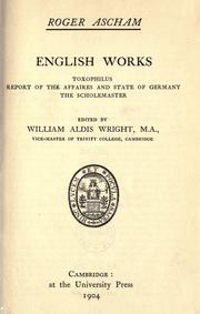 English works by Roger Ascham