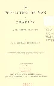 Cover of: The perfection of man by charity
