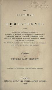 Cover of: The orations of Demosthenes ... by Demosthenes