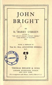 Cover of: John Bright by R. Barry O'Brien, R. Barry O'Brien