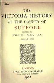 The Victoria history of the county of Suffolk