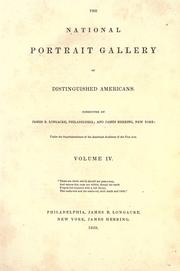Cover of: The national portrait gallery of distinguished Americans by James Herring