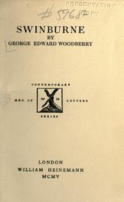 Cover of: Swinburne by George Edward Woodberry