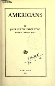 Cover of: Americans.