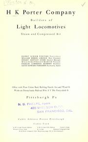 Cover of: Light locomotives. by H.K. Porter Company.