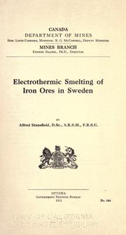 Cover of: Electrothermic smelting of iron ores in Sweden