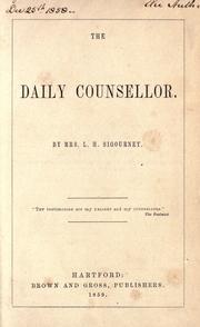 Cover of: The daily counsellor by Lydia H. Sigourney