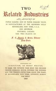 Cover of: Two related industries by F.C. Huyck & Sons