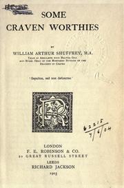 Cover of: Some Craven worthies. by William Arthur Shuffrey