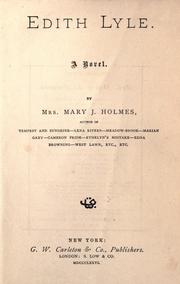 Cover of: Edith Lyle by Mary Jane Holmes
