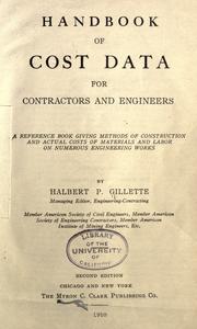 Cover of: Handbook of cost data for contractors and engineers by Halbert Powers Gillette, Halbert Powers Gillette