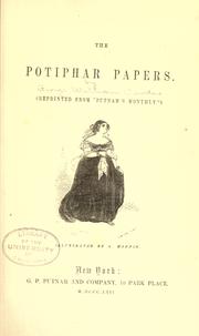 Cover of: The Potiphar papers by George William Curtis