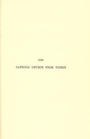 Cover of: The Catholic church from within by Lovat, Alice Mary Weld-Blundell Fraser Baroness