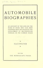 Cover of: Automobile biographies