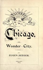 Cover of: Chicago, the wonder city