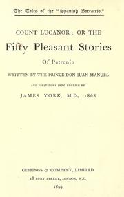 Cover of: Count Lucanor by Don Juan Manuel