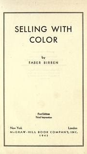 Cover of: Selling with color
