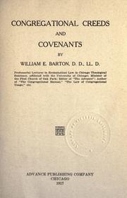 Cover of: Congregational creeds and covenants by William Eleazar Barton