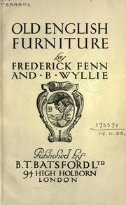 Old English furniture by Frederick Fenn