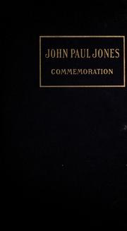 Cover of: John Paul Jones commemoration at Annapolis, April 24, 1906. by Charles West Stewart