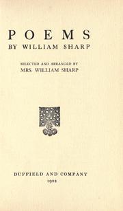 Cover of: Poems by Sharp, William