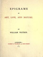 Cover of: Epigrams of art, life, and nature.