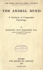 Cover of: The animal mind by Margaret Floy Washburn