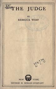 Cover of: The judge. by Rebecca West