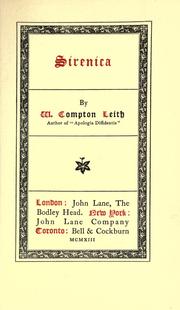 Cover of: Sirenica by W. Compton Leith