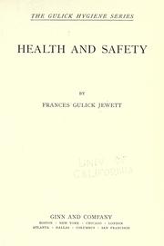 Cover of: Health and safety
