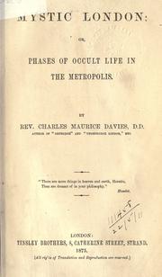 Cover of: Mystic London by Charles Maurice Davies