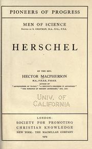 Cover of: Herschel by Macpherson, Hector