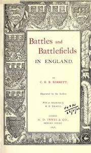 Cover of: Battles and battlefields in England. by Charles Raymond Booth Barrett