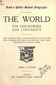 Cover of: The world, its countries and continents. by 