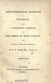 Cover of: Ornithological rambles in Sussex by Arthur Edward Knox