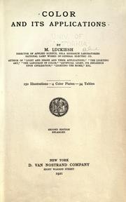 Cover of: Color and its applications by Luckiesh, Matthew