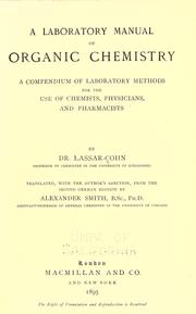 Cover of: A laboratory manual of organic chemistry by Cohn, Lassar